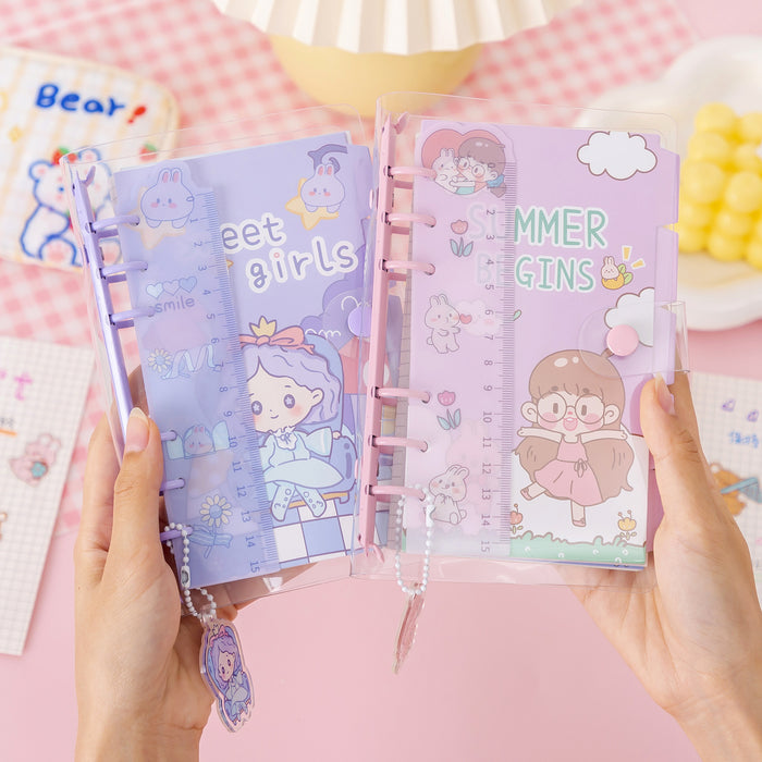 Wholesale notebook PU hand book girl heart MOQ≥2 JDC-NK-XuF002