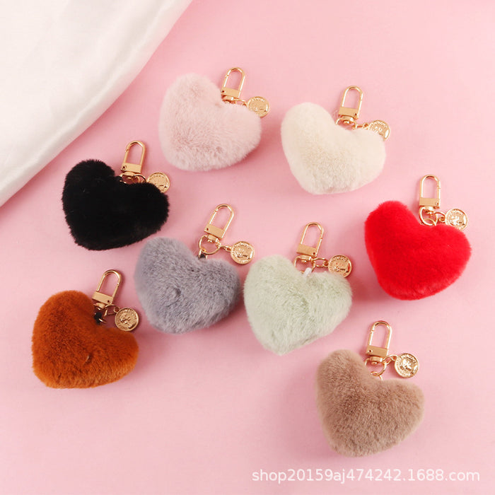 Wholesale Keychains Alloy Plush Hearts Fur Balls JDC-KC-YiHan051
