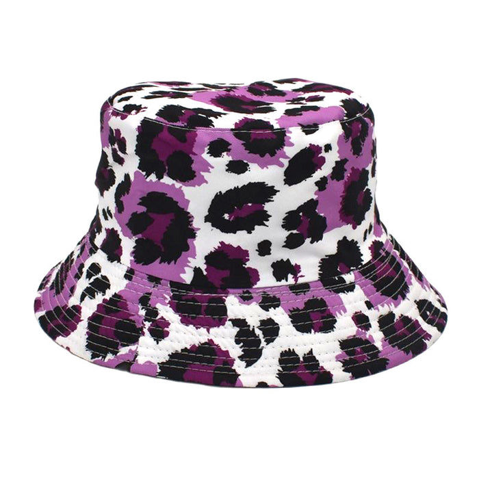 Wholesale Hat Polyester Colorful Tie Dye Leopard Bucket Hat JDC-FH-ShunMa28