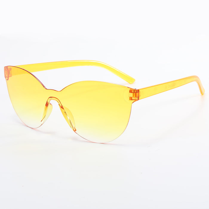 Lente de pc de color caramelo sin marco al por mayor Gafas de sol JDC-SG-YUH006