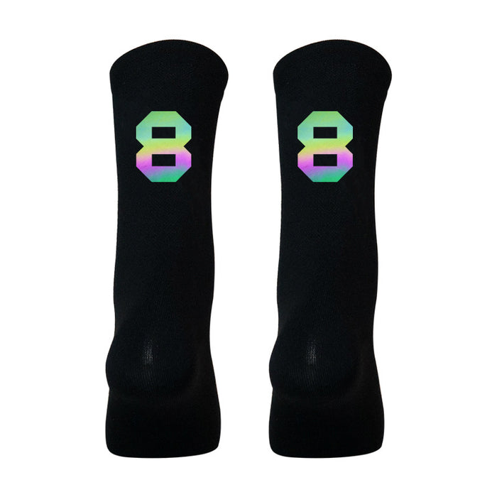 Calcetines al por mayor calcetines reflectantes calcetines ciclismo ciclismo mimado de la humedad del tubo medio jdc-sk-qit008