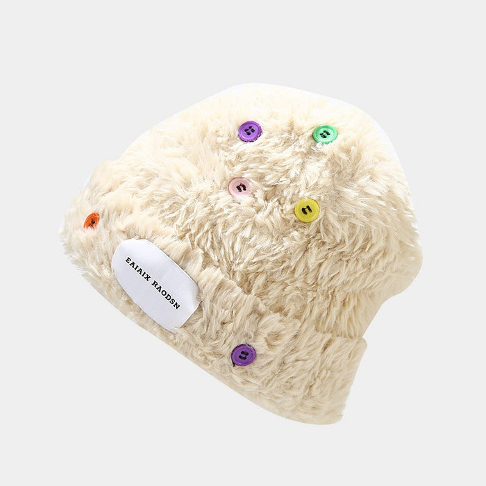 Wholesale Hat Acrylic Plush Color Button MOQ≥2 JDC-FH-LvYi042
