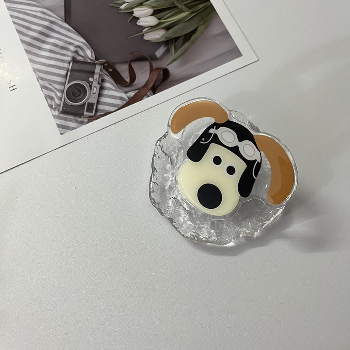 Wholesale Grip Epoxy Cute Puppy Retractable Folding Paste Type JDC-PS-HXiang002