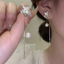 Wholesale crystal pentagram earrings long JDC-ES-kait008