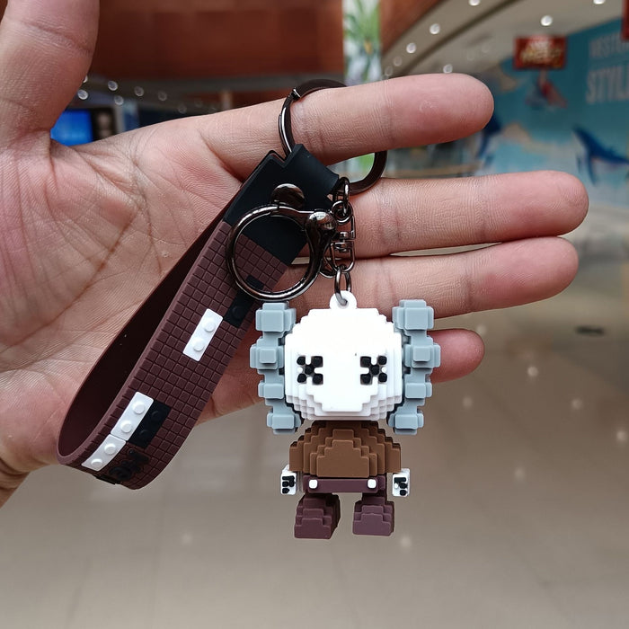 Wholesale personality building block key chain car doll doll JDC-KC-YChaang007