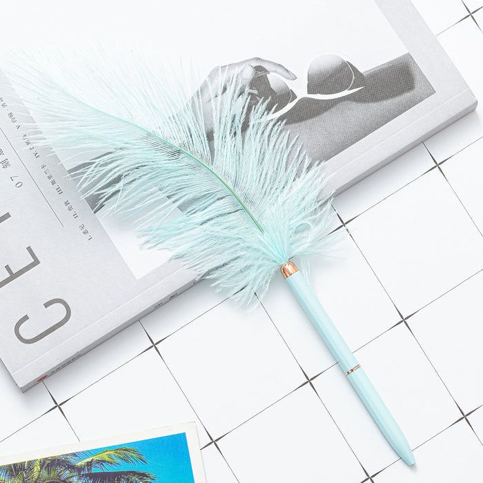 Pen Feather stylo de graduation flottante conception de graduation multicolore plume de balle JDC-BP-HUAH037