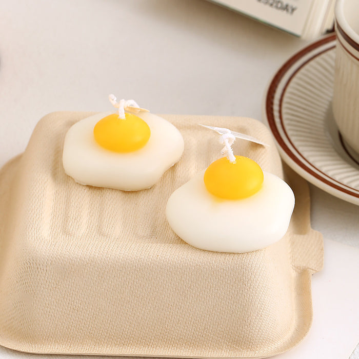 Wholesale Soy Wax Omelette Shaped Scented Candle MOQ≥3 JDC-SCS-HongD004