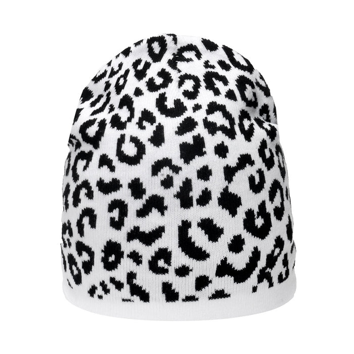 Wholesale Fashion Hat Acrylic Cow Plaid Zebra Leopard Knitted Hat MOQ≥2 JDC-FH-YuanB025