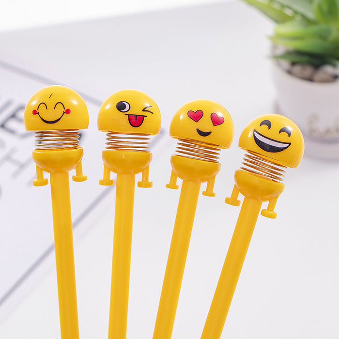 Wholesale Ballpoint Pen Plastic Cute Emoji Shaking Doll Gel Pen JDC-BP-MPai001