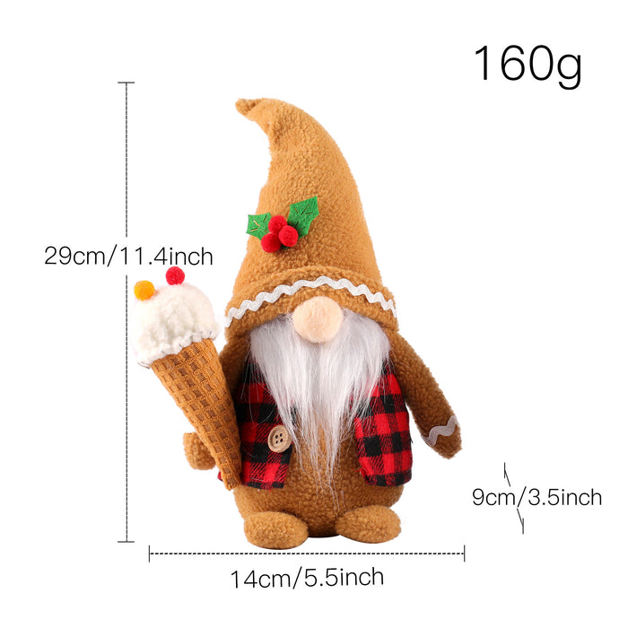 Wholesale Ornament Cloth Christmas Faceless Doll MOQ≥2 JDC-DCN-QuY005