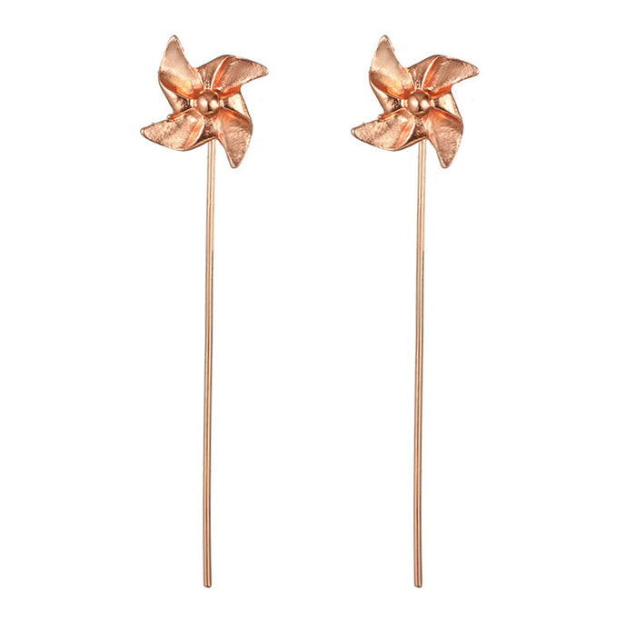 Wholesale earrings alloy cute geometric pinwheel MQO≥2 JDC-ES-lingg021