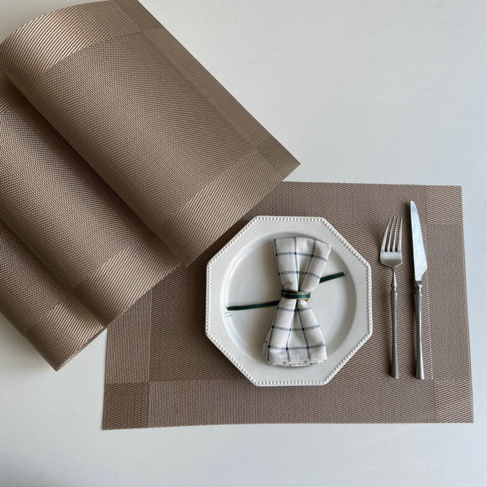 Wholesale PVC placemats waterproof and anti-scald dining table mat MOQ≥2 JDC-PS-Chaodu002