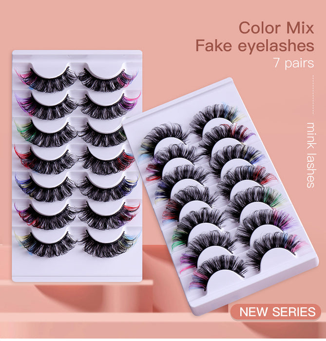 Wholesale Mink Hair Color Thick False Eyelashes JDC-EY-JST001