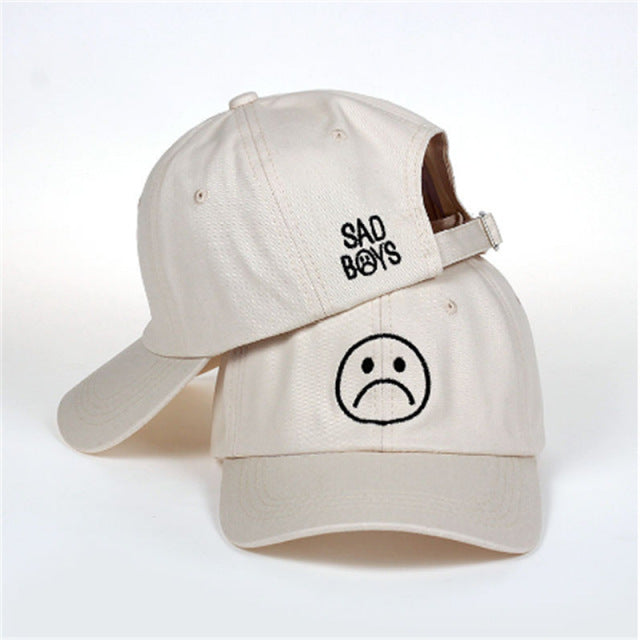 Wholesale baseball cap sad face fashion embroidery men MOQ≥2 JDC-FH-ShanYu003