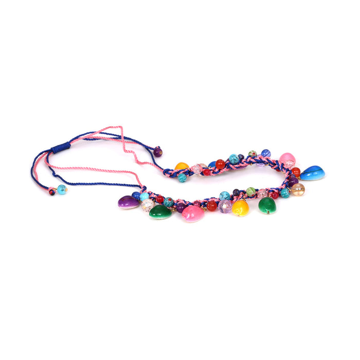 Wholesale boho hand woven shell necklace JDC-NE-MY011