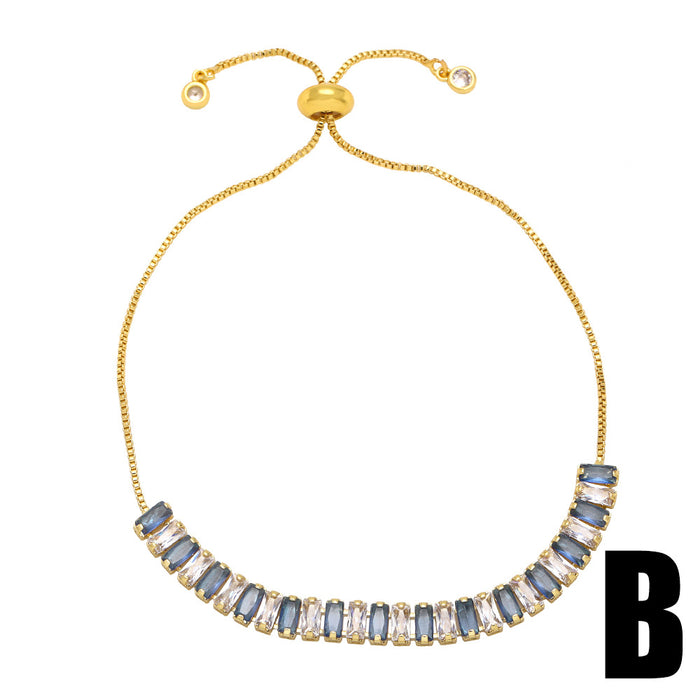 Wholesale Colored Zircon Bracelet Bracelet Colored Diamond Jewelry JDC-BT-AS156