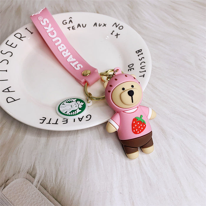 Wholesale Cartoon PVC Cute Bear Keychain (F) JDC-KC-DMF007