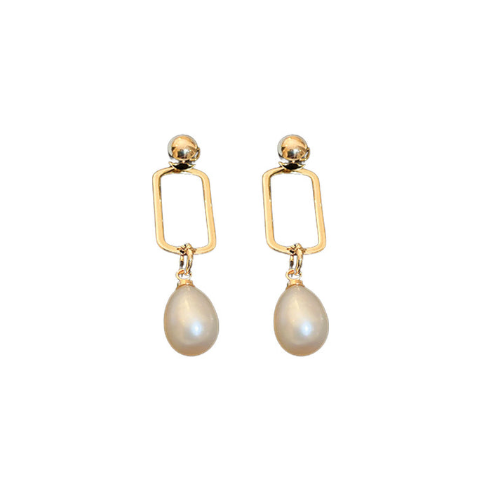 Wholesale Alloy Square Pearl Drop Earrings JDC-ES-BY338