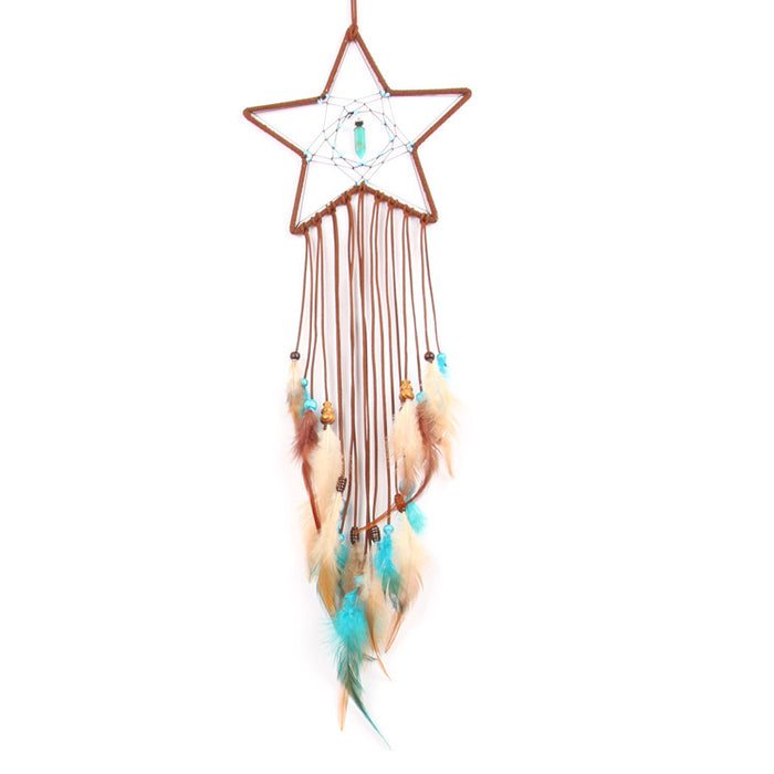 Wholesale Dreamcatcher Feather Hoop Star Moon MOQ≥2 JDC-DC-FengH013