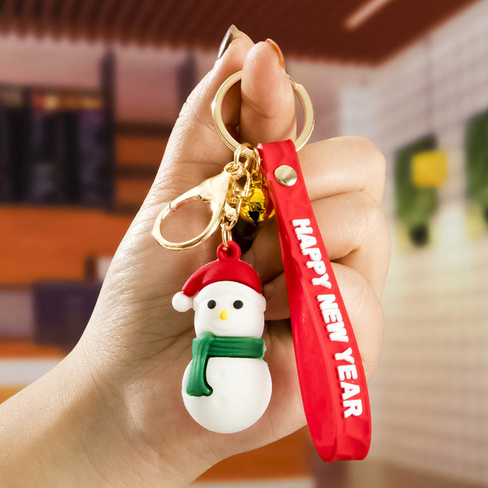 Wholesale Keychains Soft Rubber Hardware Christmas Collection Cartoon Santa Claus (M) JDC-KC-MNi002