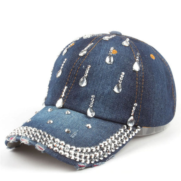 Wholesale Hat Denim Diamond Wash Color Baseball Cap JDC-FH-TMa003