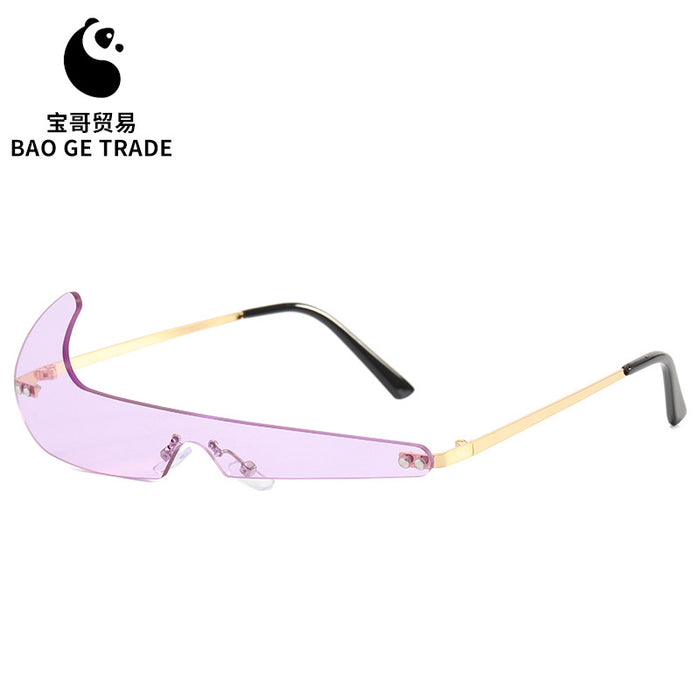 Wholesale Cool Girl Concave Shape Sports Wind Sunglasses Small Hook Irregular JDC-SG-BaoG001