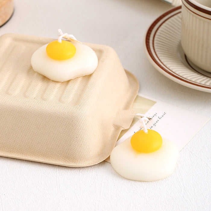 Wholesale Soy Wax Omelette Shaped Scented Candle MOQ≥3 JDC-SCS-HongD004