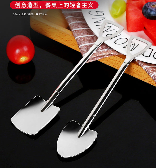 Wholesale Dessert Spoon Stainless Steel Spade Shape MOQ≥2 JDC-SN-Yikai001
