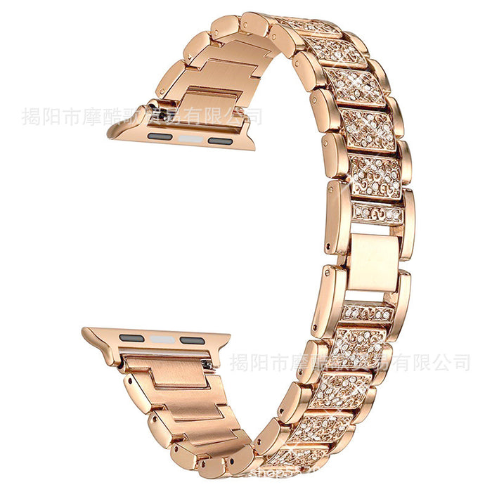 Jewelry WholesaleWholesale apple watch stainless steel diamond alloy wristband MOQ≥2 JDC-WH-MKG001 Watch Band 摩酷歌 %variant_option1% %variant_option2% %variant_option3%  Factory Price JoyasDeChina Joyas De China