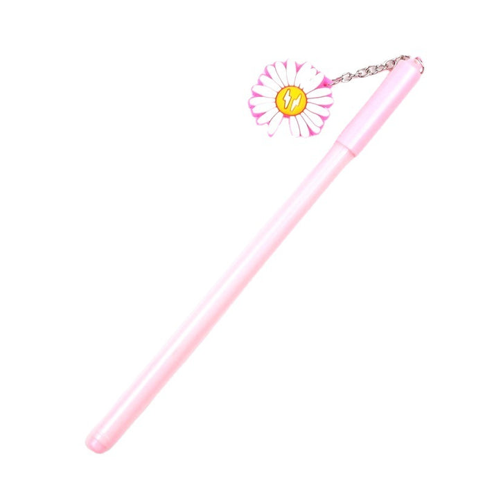 Pen de bolígrafo al por mayor plástico Daisy colgante gel gel jdc-bp-wangl003