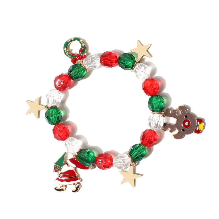 Wholesale Bracelet Metal Christmas Colorful Beads JDC-BT-TenC011