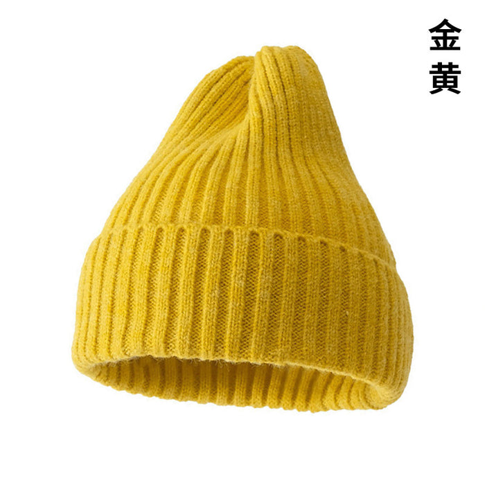 Wholesale Hat Polyester Curling Solid Color Thick Thread Knit Hat JDC-FH-YaoX002