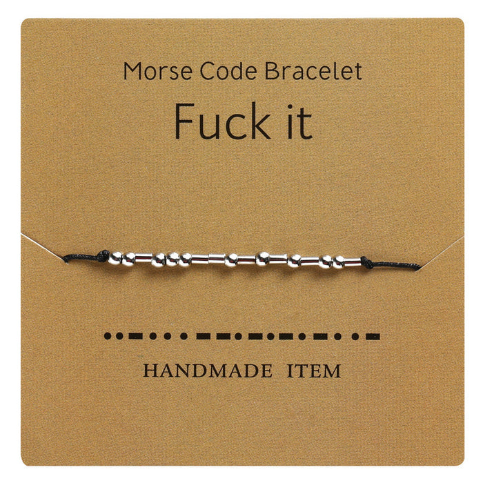 Wholesale Morse Code Alphanumeric Couple Bracelet JDC-BT-JiuL012