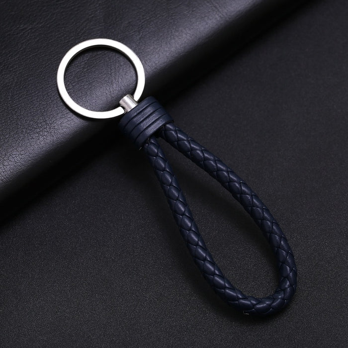 Wholesale Leather Cord Braided Lanyard Keychain MOQ≥2 JDC-KC-WZhong001