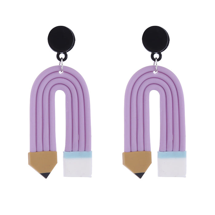 Wholesale Earrings Soft Pottery Multicolor Pencils JDC-ES-ChTeng004