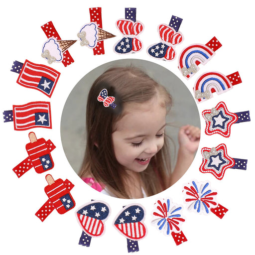 Jewelry WholesaleWholesale 4th of July Independence Day Kids Hair Clip Party Decoration Flag MOQ≥3 JDC-HC-MeiQ001 Hair Clips 美全 %variant_option1% %variant_option2% %variant_option3%  Factory Price JoyasDeChina Joyas De China