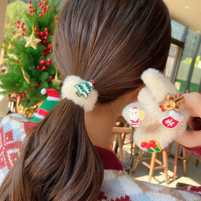 Cute Christmas Wholesale Hair Scrunchies Plush JDC-HS-Hankou005