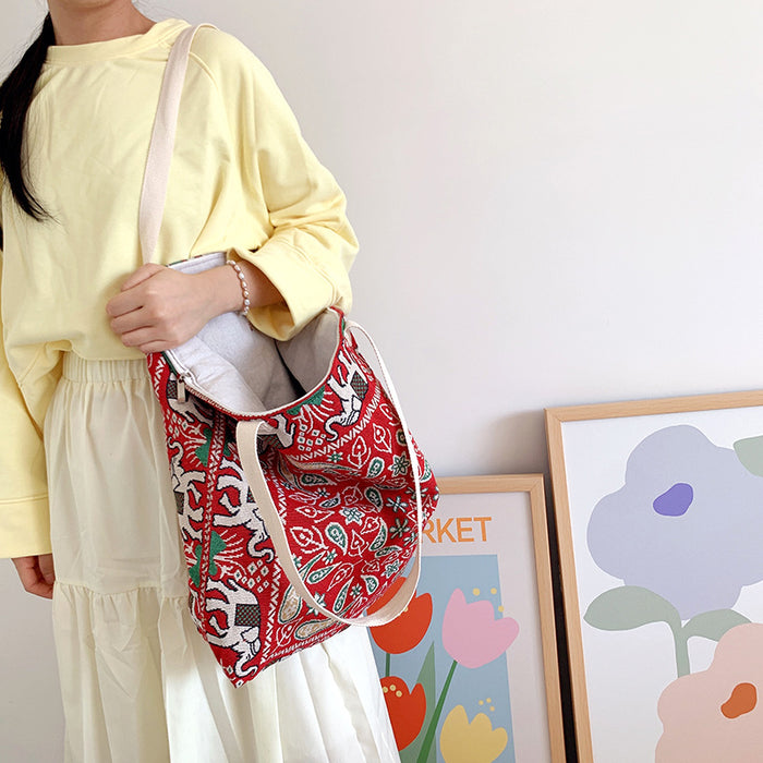 Wholesale Shoulder Bags Cotton Linen Ethnic Embroidery Travel Large Capacity JDC-SD-BYBY001