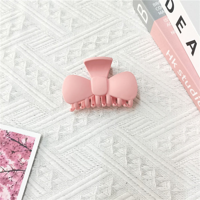 Wholesale Resin Frosted Bow Shark Clip Hair Clip MOQ≥2 JDC-HC-KEZ002
