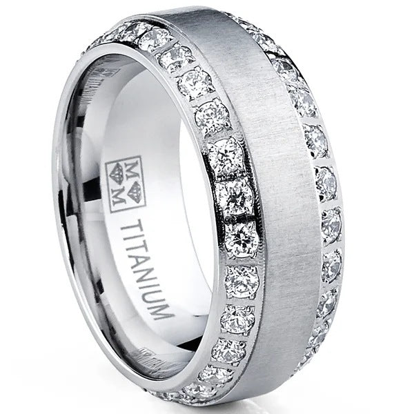 Wholesale Ring Alloy Micro Encrusted Diamond Couple Ring JDC-RS-Hechen027