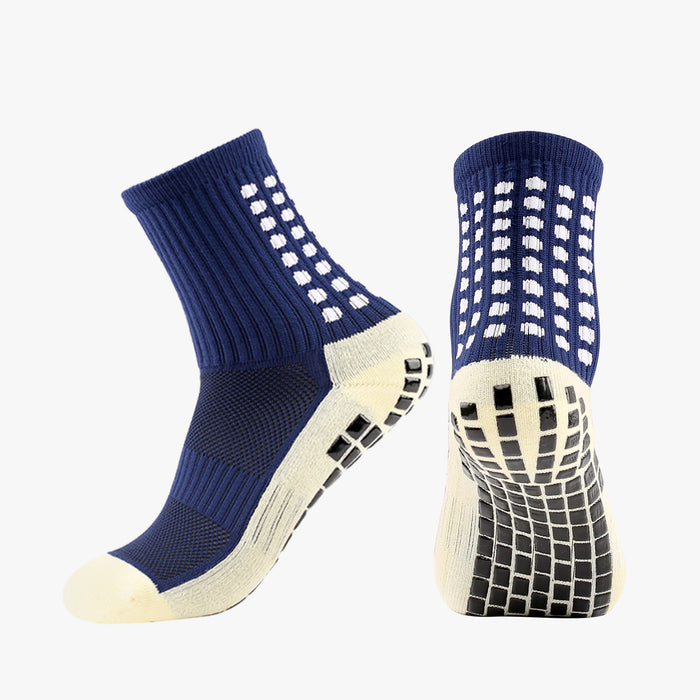 Calcetines de fútbol al por mayor dispensando hombres y mujeres calcetines de tubo medio JDC-SK-Fengr001
