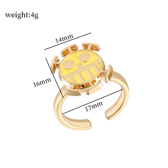 Wholesale Rings Alloy Anime Peripheral Rotating Ring MOQ≥5 JDC-RS-YBY001