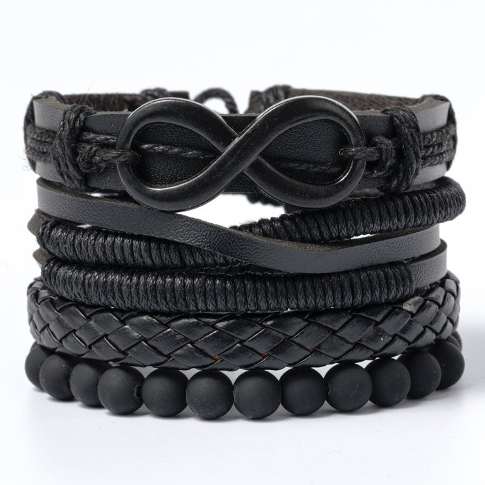 Wholesale Bracelet Leather Vintage Wax String Bracelet MOQ≥3 JDC-BT-RonH007