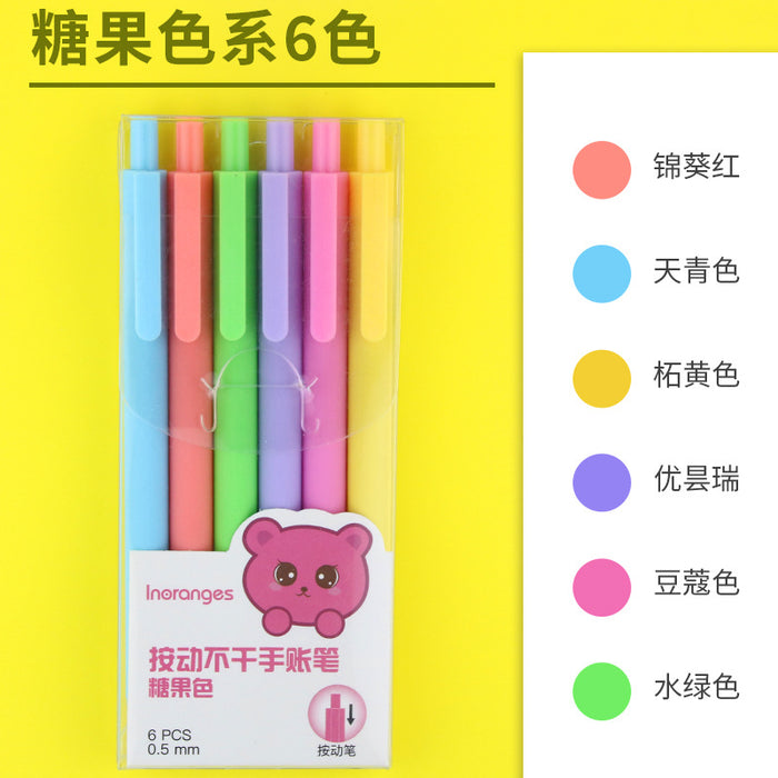 Ensemble de couleurs de macaron en gros, stylo à billes en plastique MOQ≥2 JDC-BP-LUDA003