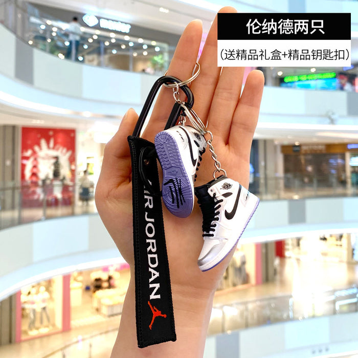Wholesale Mini Car Keychain Stereo Sneakers Model (F) JDC-KC-XMou002