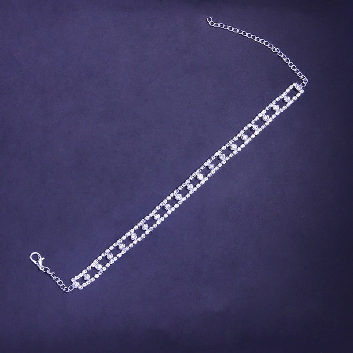 Jewelry WholesaleWholesale grid water drill foot chain JDC-AS-XinS006 Anklets 心饰 %variant_option1% %variant_option2% %variant_option3%  Factory Price JoyasDeChina Joyas De China