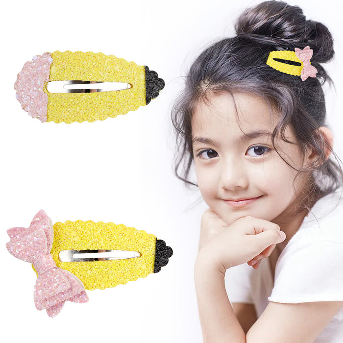 Wholesale hairpin plastic bow pencil JDC-HC-Danzuo047