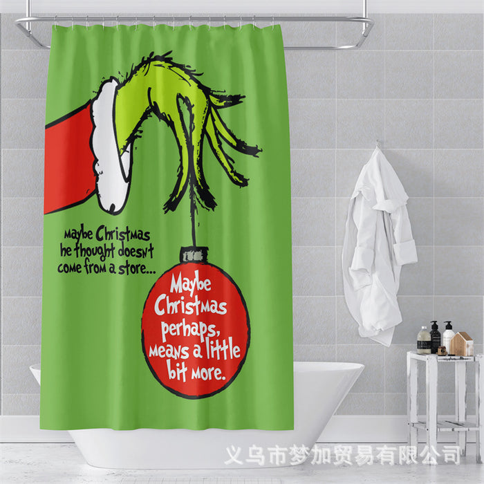 Wholesale Polyester Anime Cartoon Christmas Decorative Shower Curtain (M) JDC-DCN-mengj001