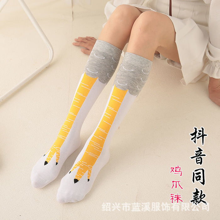 Calcetines al por mayor de algodón de algodón sobre la rodilla calcetines gruesos, transpirables, que absorben sudor MOQ≥2 JDC-SK-LANXII002