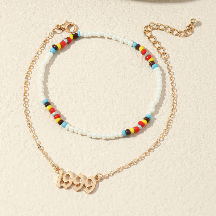 Wholesale Simple Candy Color Bead Anklet JDC-AS-NZ019